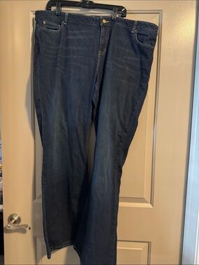 Michael Kors Women's Straight Dark Blue Denim Jeans